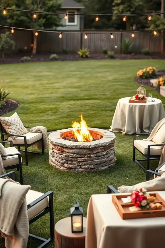 cozy outdoor fire pit