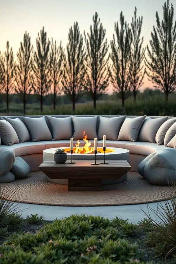 cozy outdoor fire pit