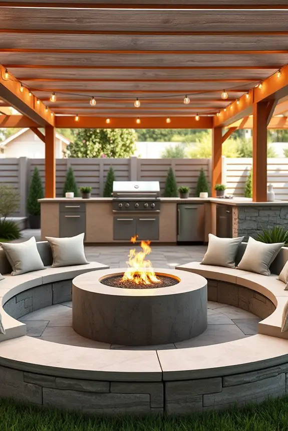 cozy outdoor gathering space