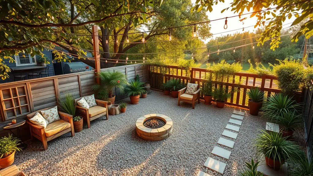 cozy outdoor gravel patios