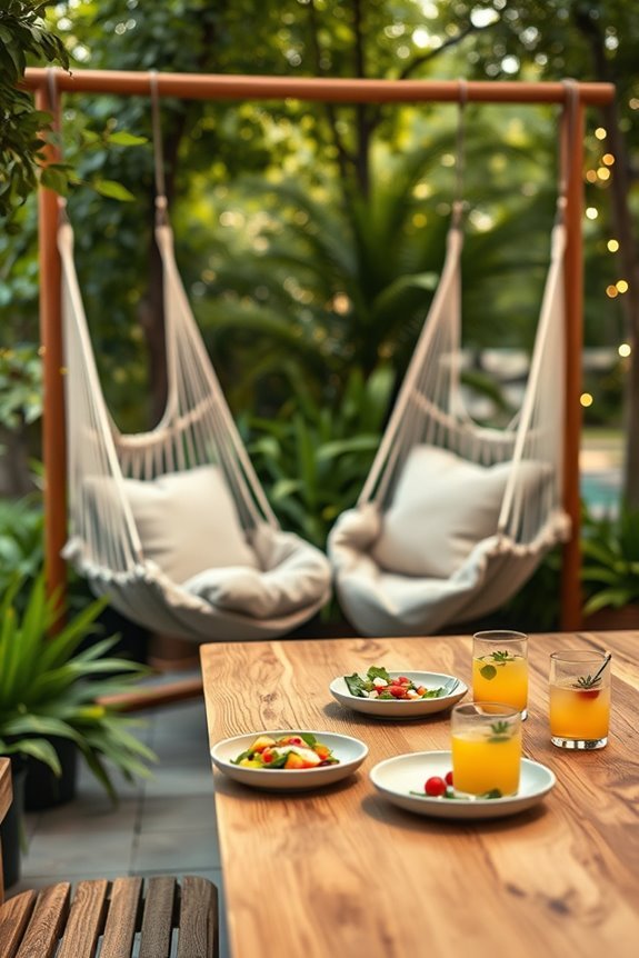 cozy outdoor hammock retreats