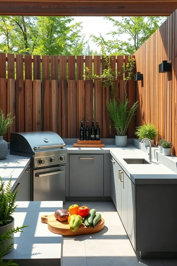 cozy outdoor kitchen retreat