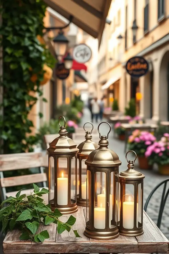 cozy outdoor lantern lighting