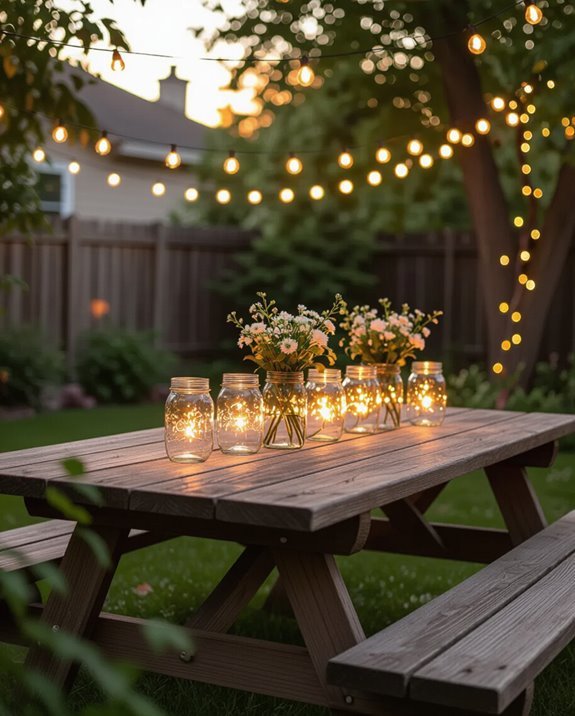 cozy outdoor lighting setup