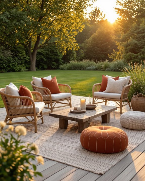 cozy outdoor lounge setup