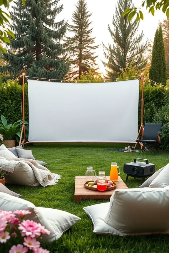 cozy outdoor movie nights