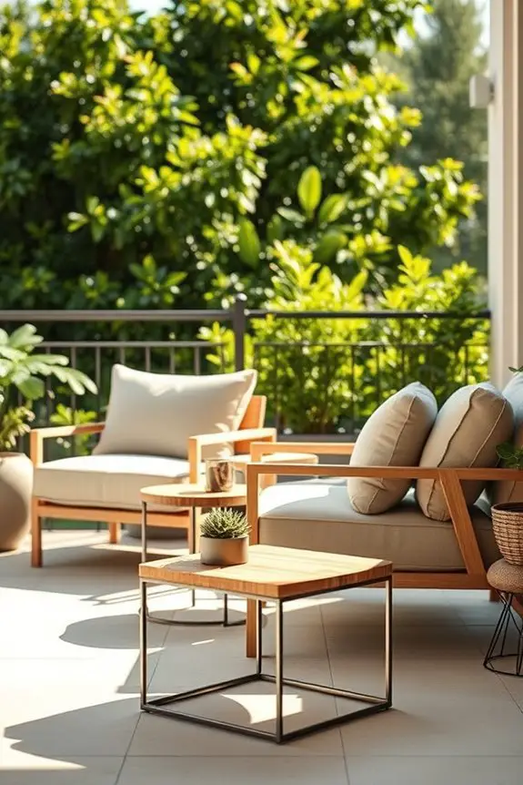 cozy outdoor relaxation space