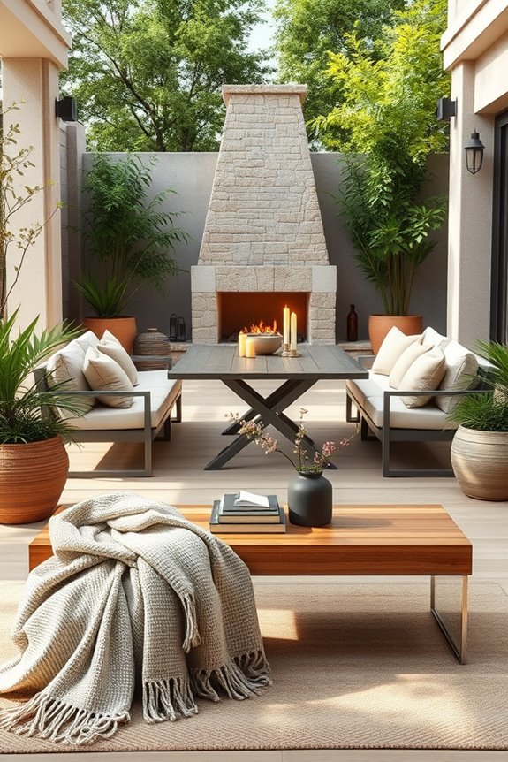 cozy outdoor relaxation space