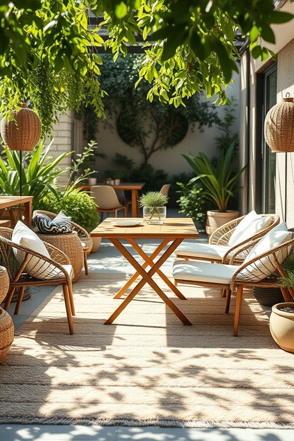 cozy outdoor rug aesthetics