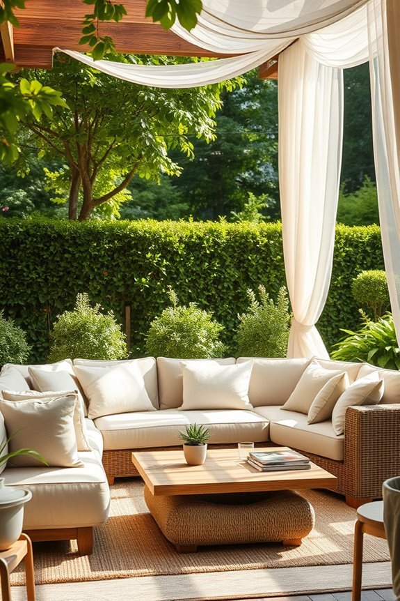 cozy outdoor seating arrangement