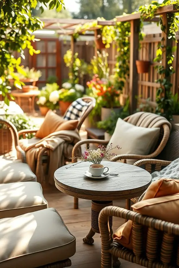 cozy outdoor seating experience