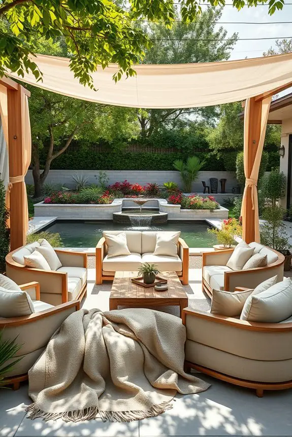 cozy outdoor seating setup