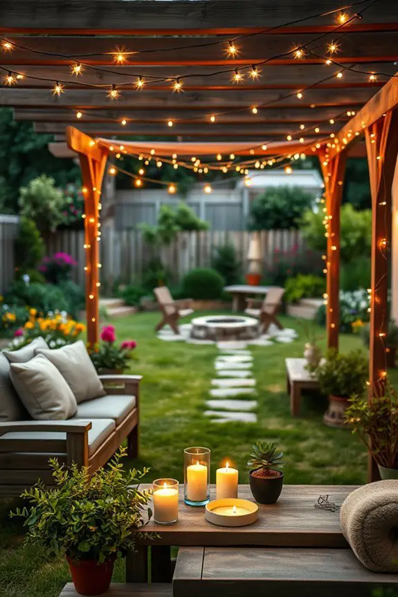 cozy outdoor string lights