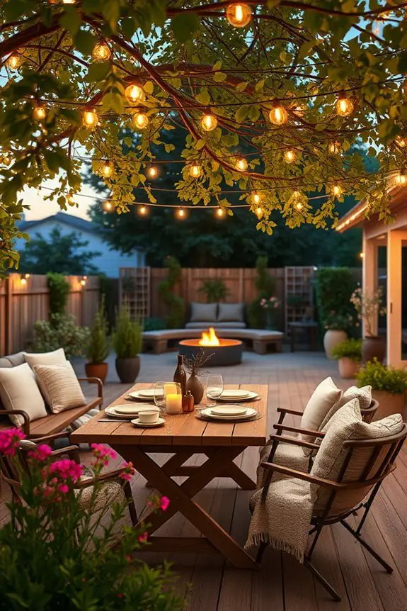 cozy outdoor string lights