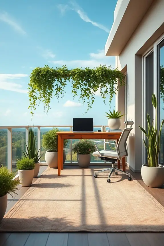 cozy outdoor study space
