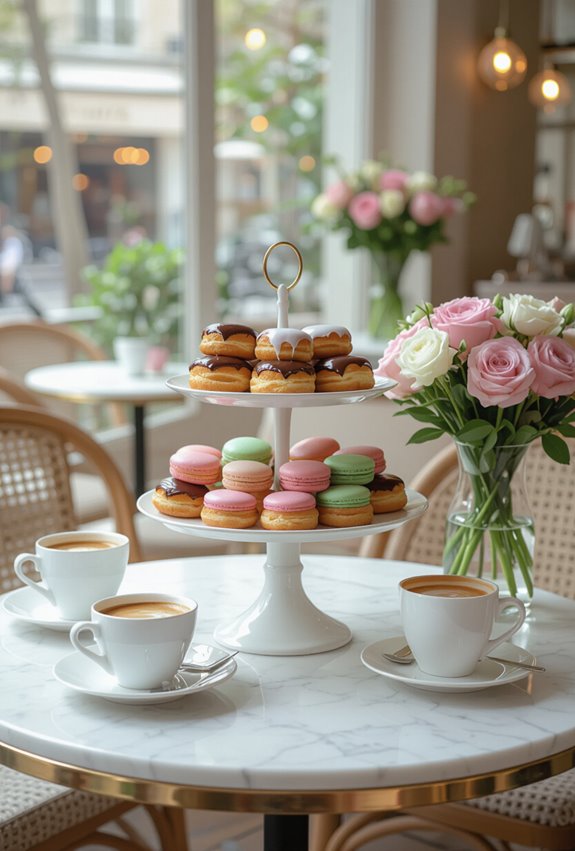 cozy parisian pastries and espresso