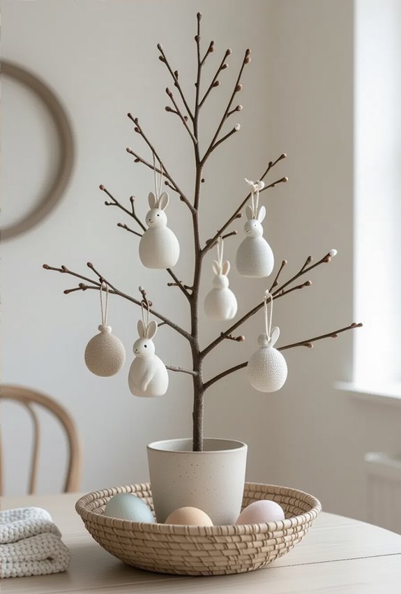 cozy pastel bunny ornamenting
