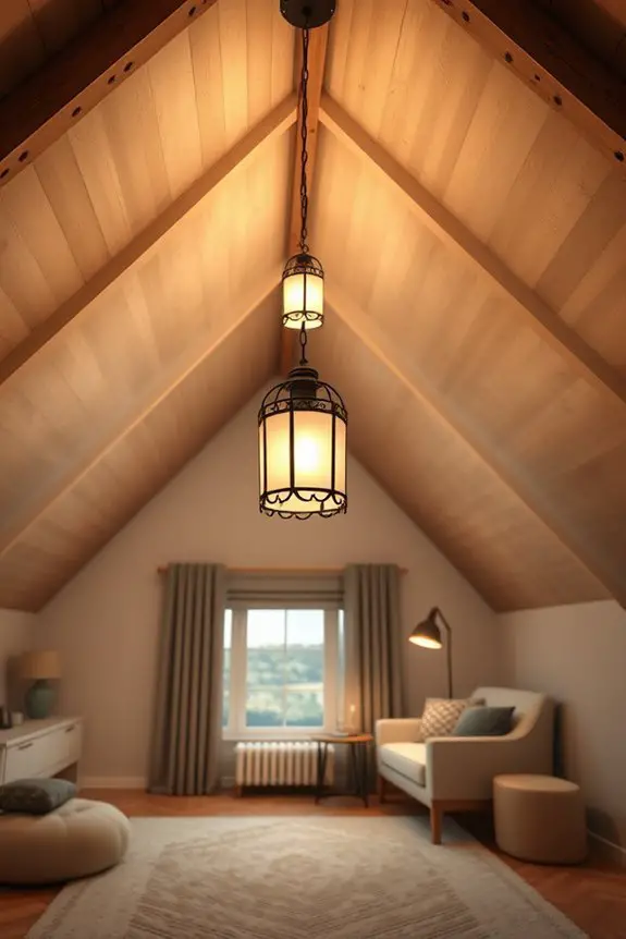 cozy pendant light placement