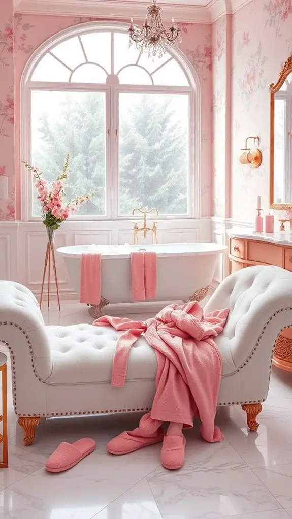 cozy pink bathrobe elegance