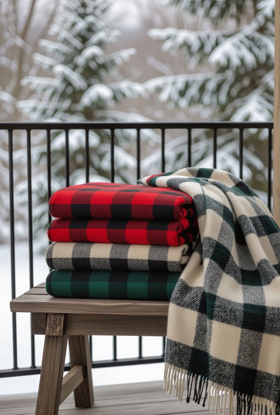 cozy plaid throw blankets