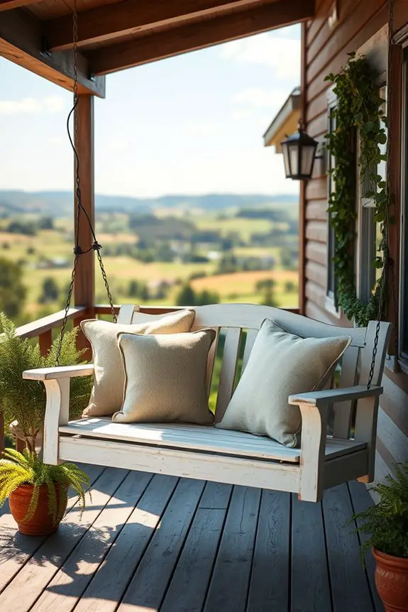 cozy porch swing retreat