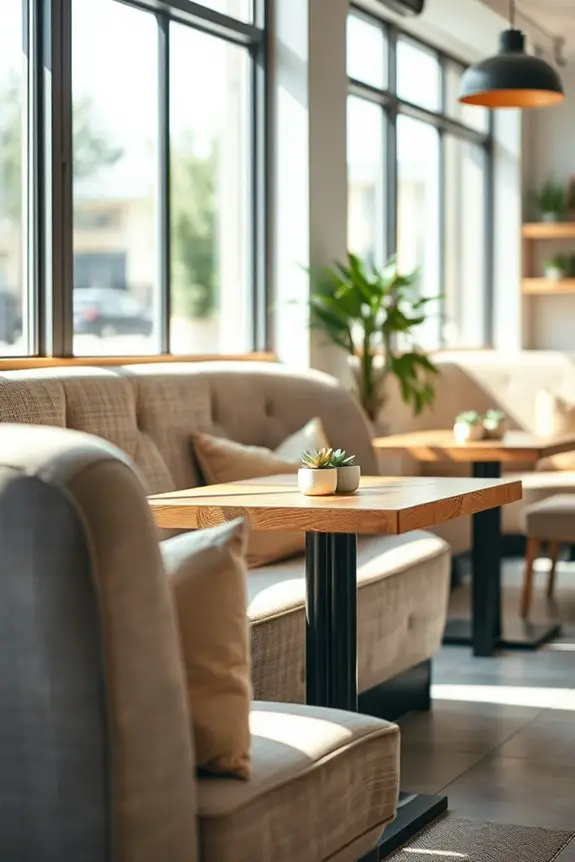 cozy private booth seating