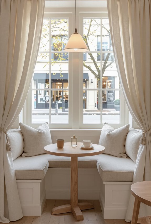 cozy private nook seating