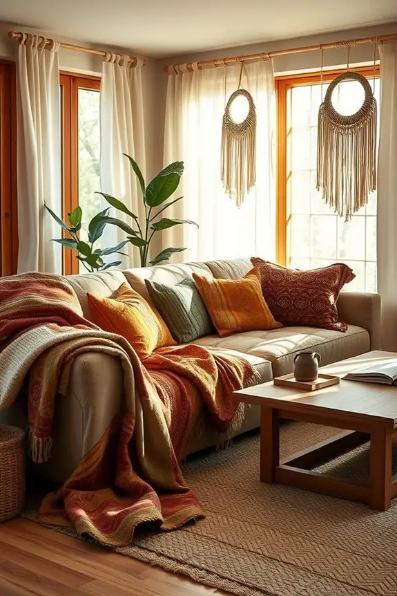 cozy quilts enhance boho style