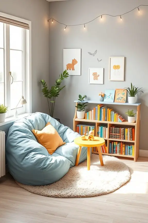 cozy reading corner setup