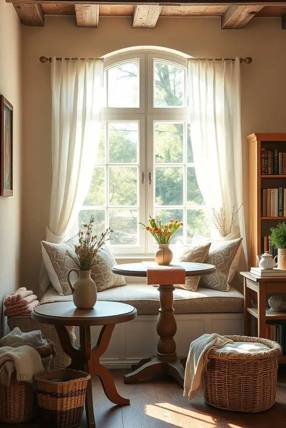 cozy reading nook creation