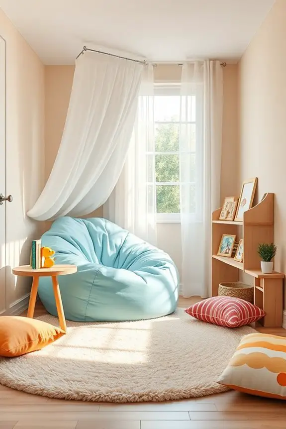 cozy reading nook creation