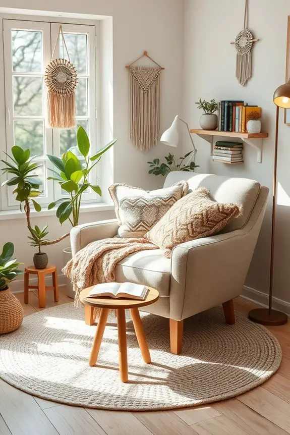 cozy reading nook creation