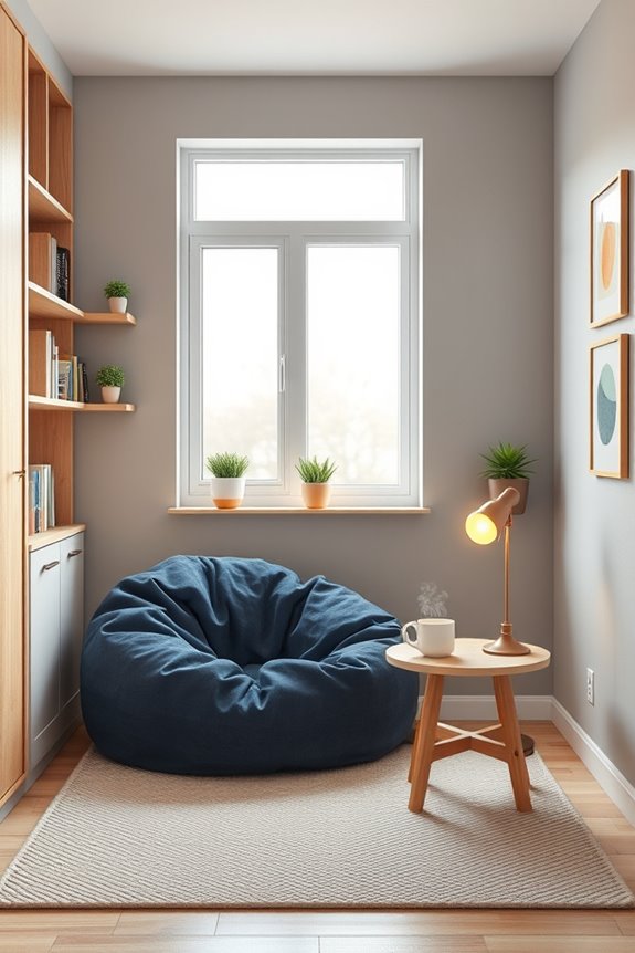 cozy reading nook design