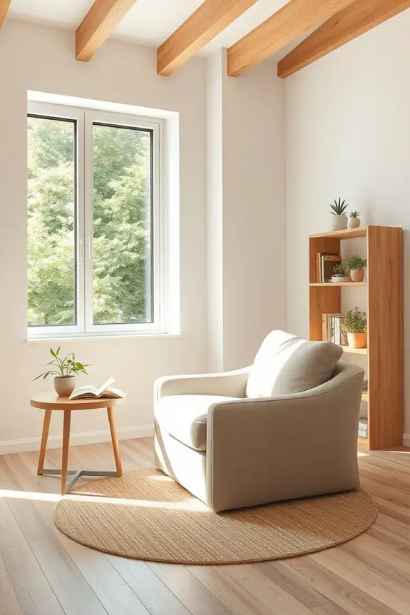 cozy reading nook setup