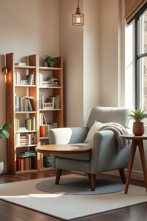 cozy reading nook setup