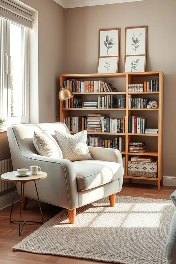 cozy reading nook setup