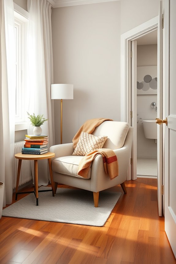 cozy reading nook setup