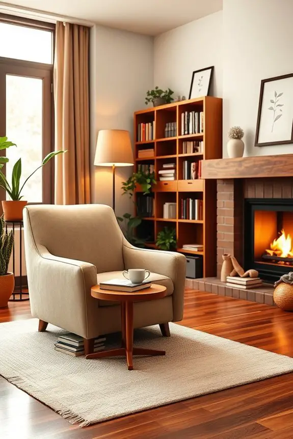 cozy reading nook setup