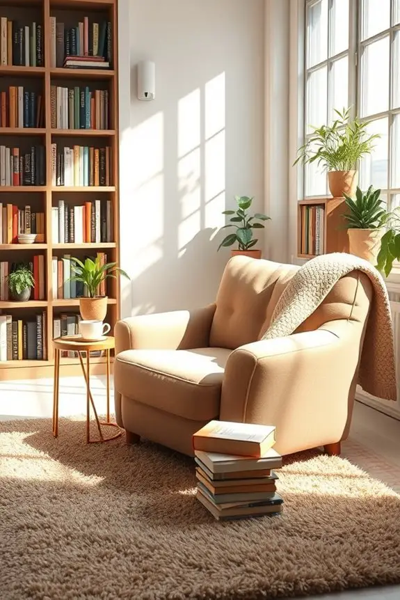 cozy reading nook setup