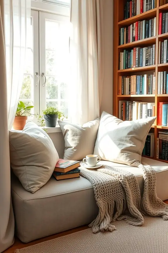 cozy reading window nook
