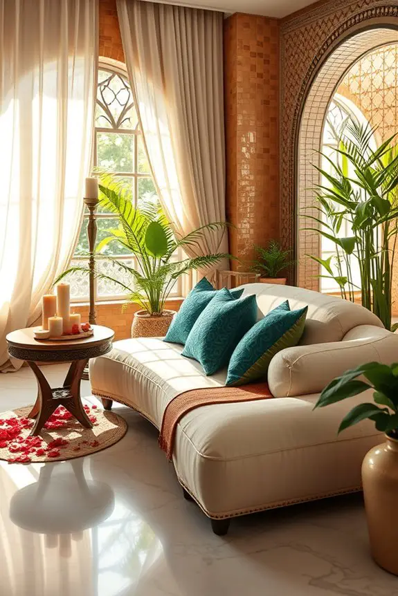 cozy retreat with cushions