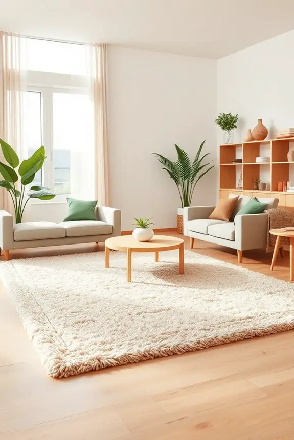 cozy rug enhances comfort