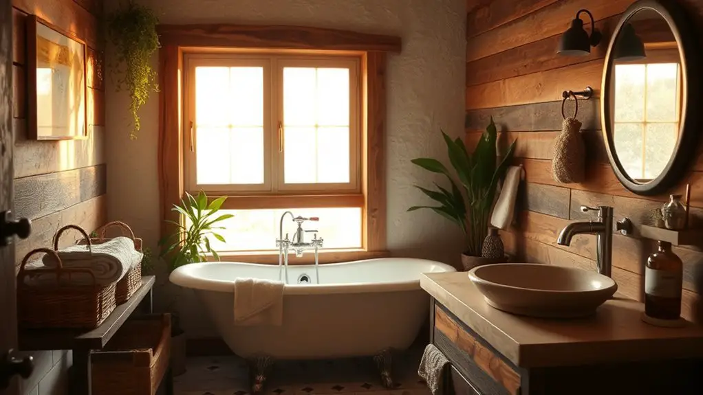 cozy rustic bathroom designs