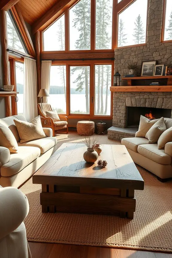 cozy rustic cabin furnishings