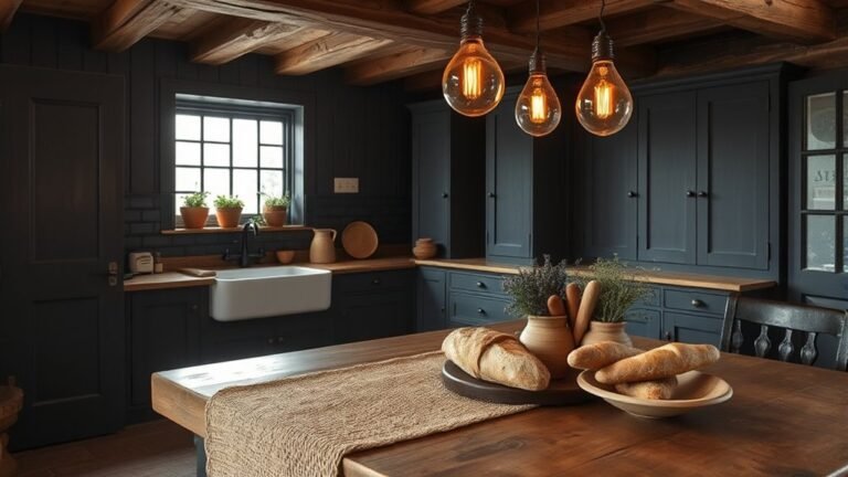 cozy rustic dark kitchens