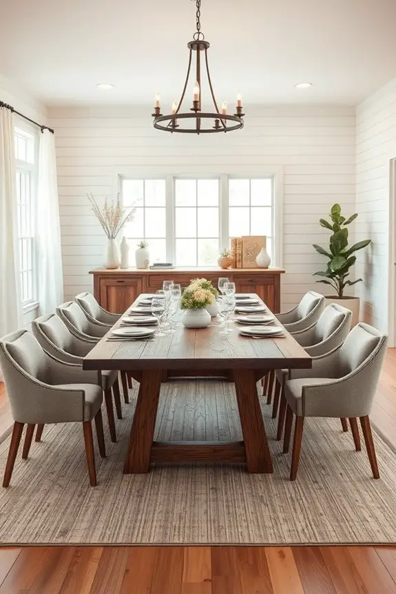 cozy rustic dining room
