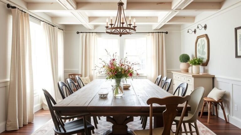 cozy rustic farmhouse dining