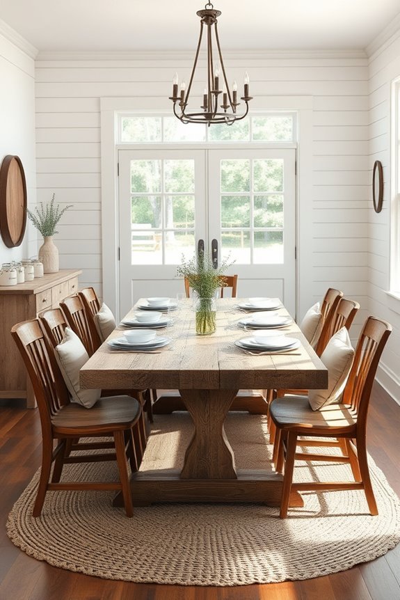cozy rustic farmhouse dining