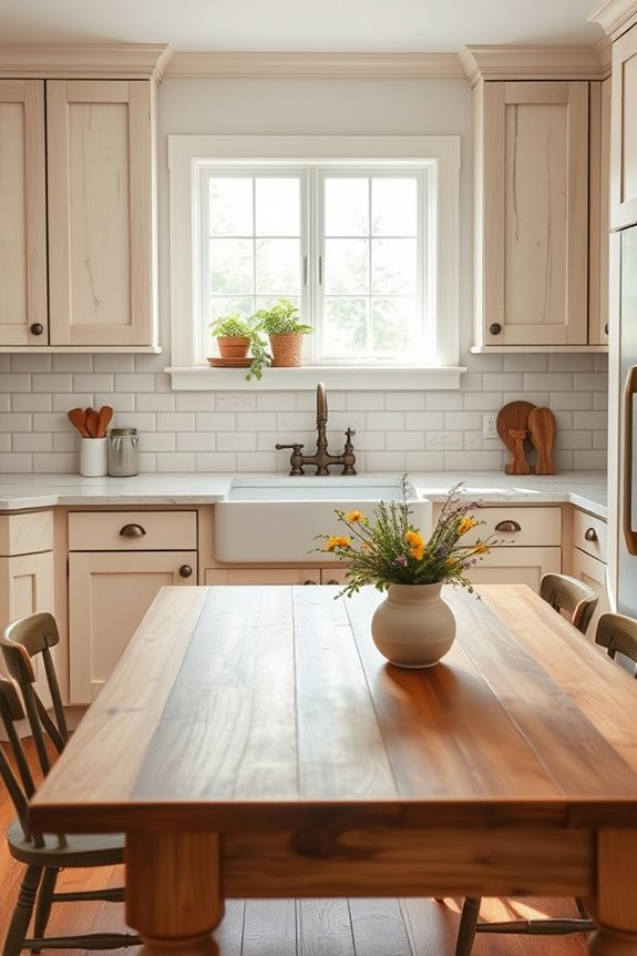 cozy rustic farmhouse kitchen