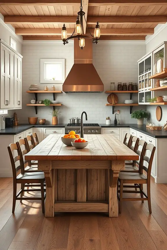 cozy rustic farmhouse kitchen